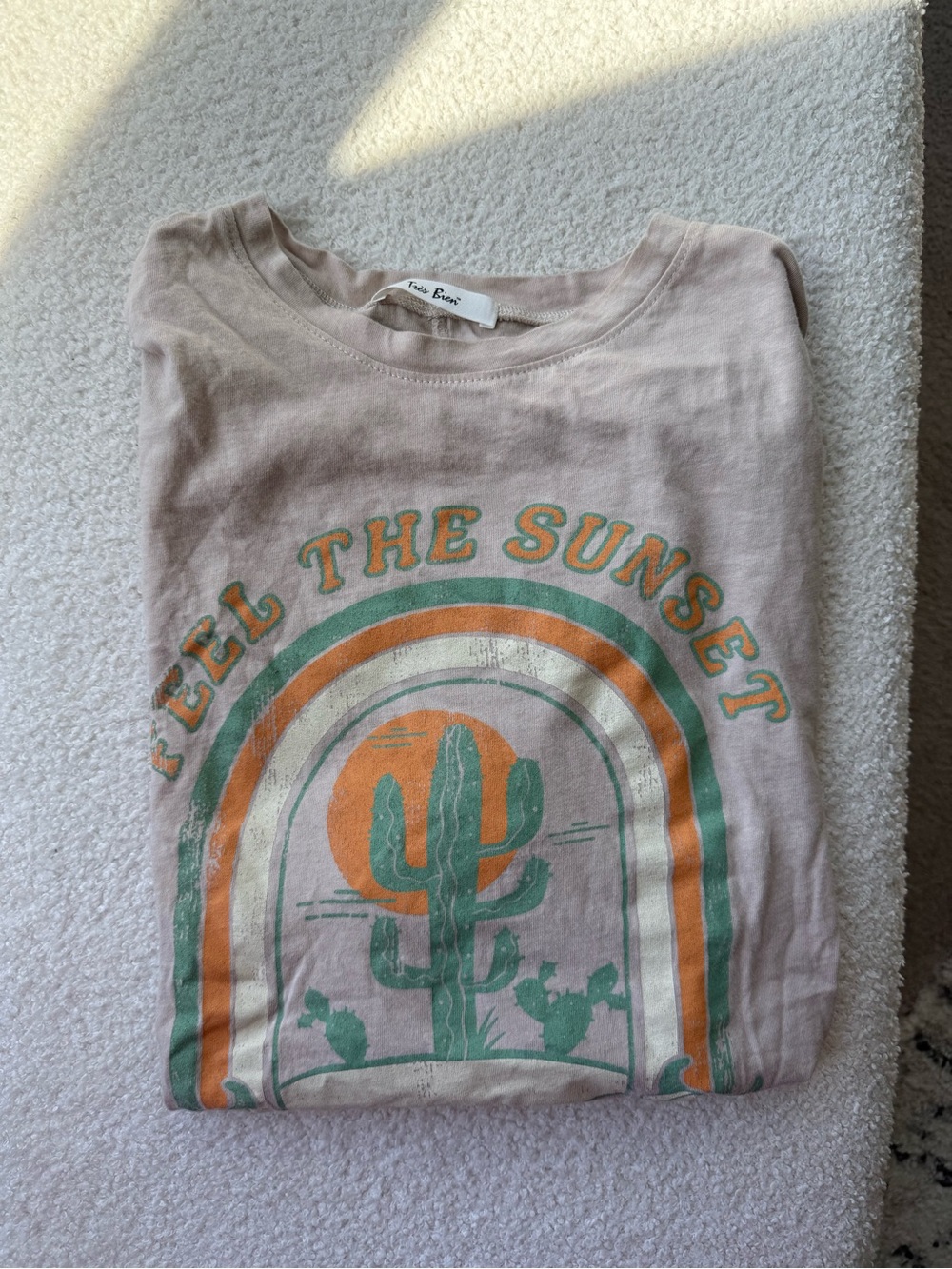 Feel The Sunset Graphic Tee - Pale Pink